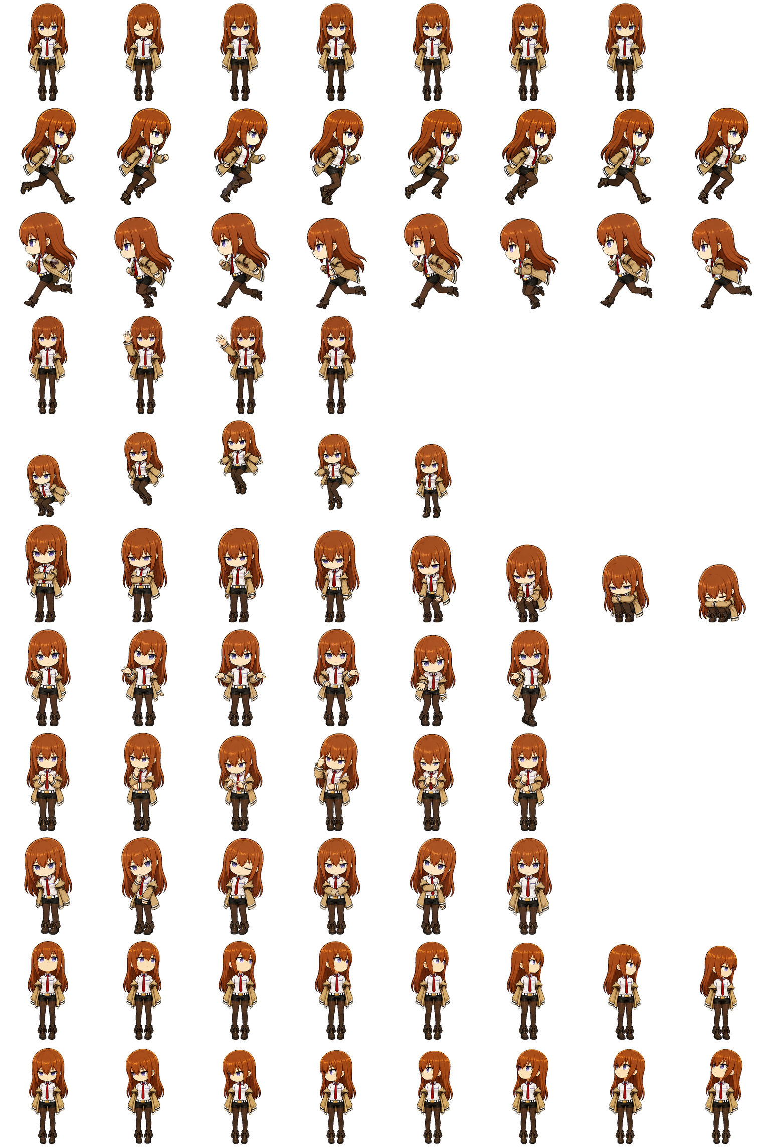 Makise Kurisu Researcher Codex pet original spritesheet