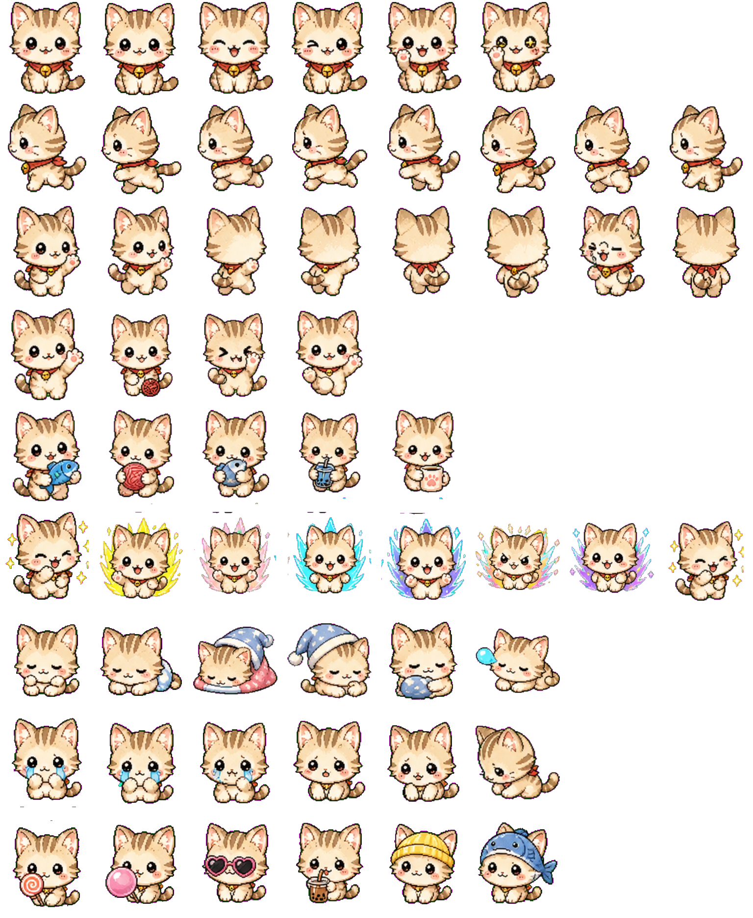 Mofusand Kitten Codex pet original spritesheet