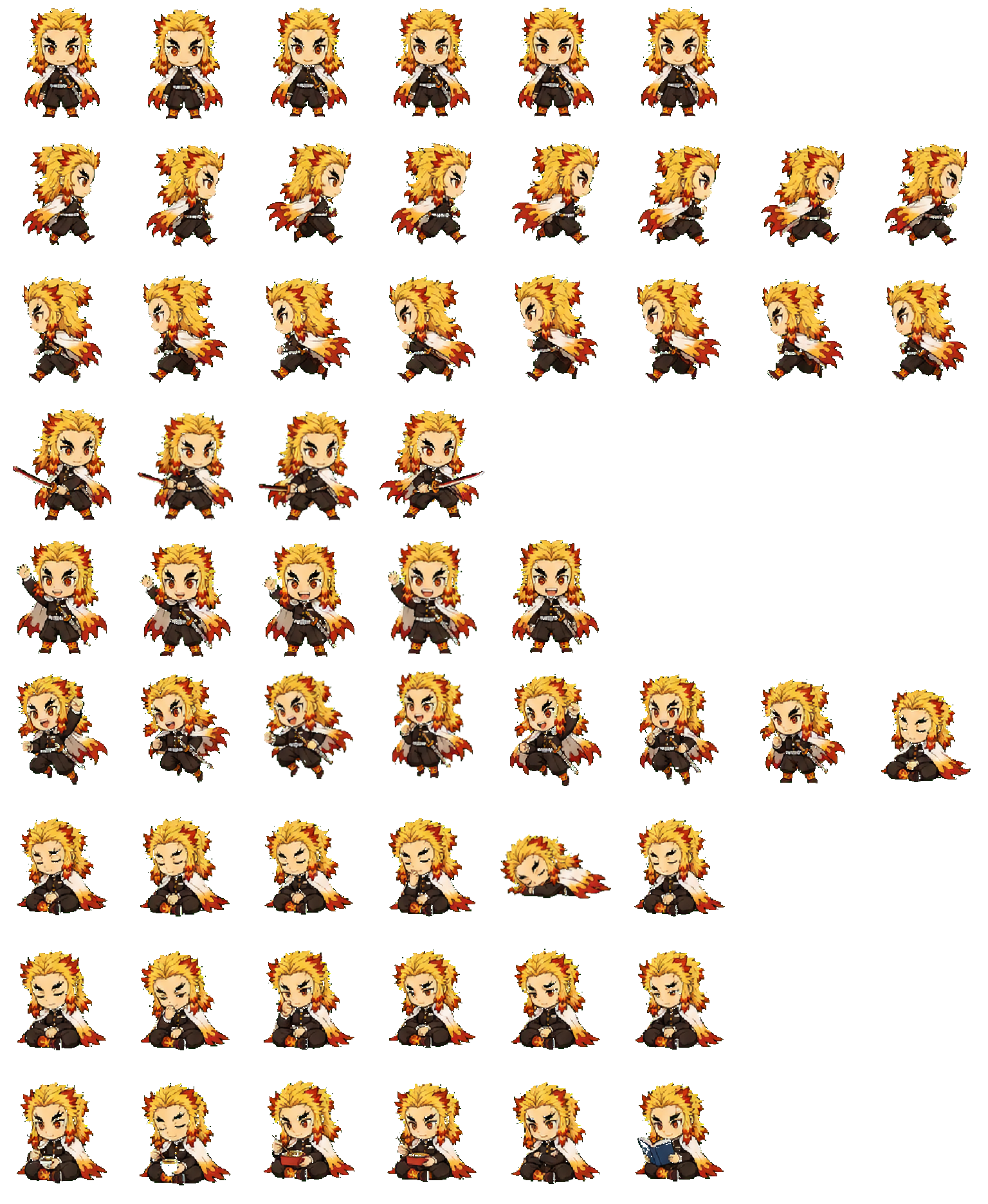 Rengoku Kyojuro Codex pet original spritesheet