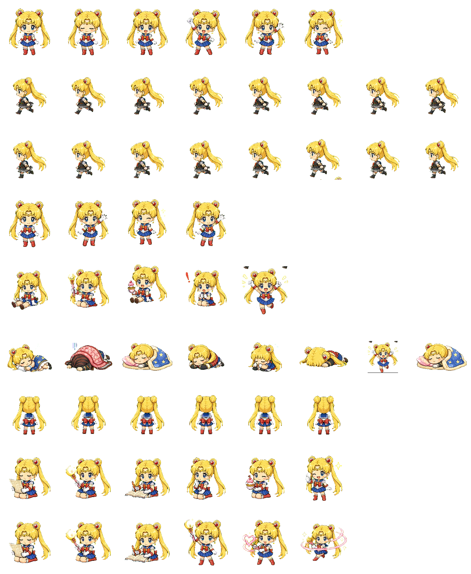 Sailor Moon Chibi Codex pet original spritesheet