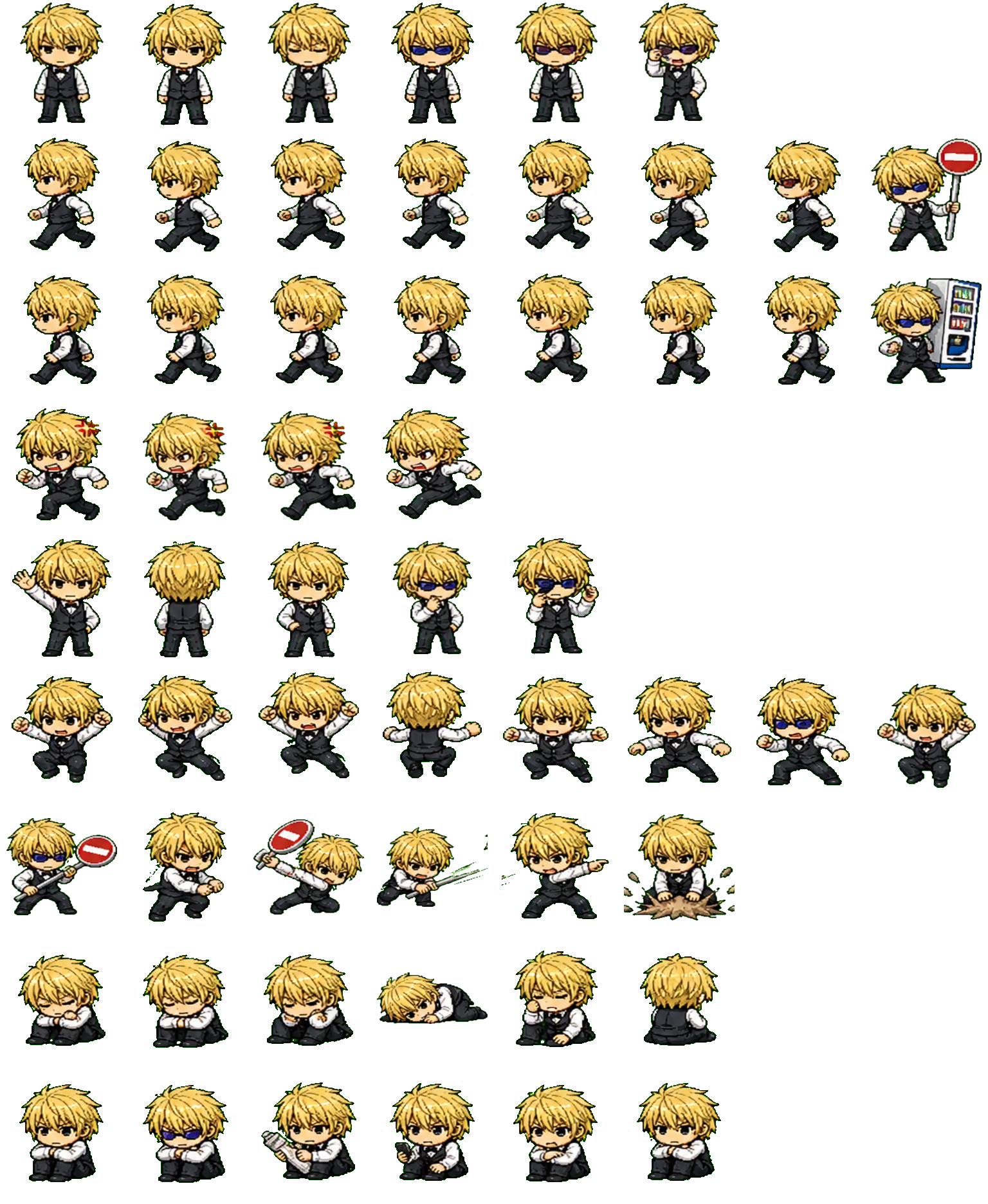 Shizuo Heiwajima Codex pet original spritesheet