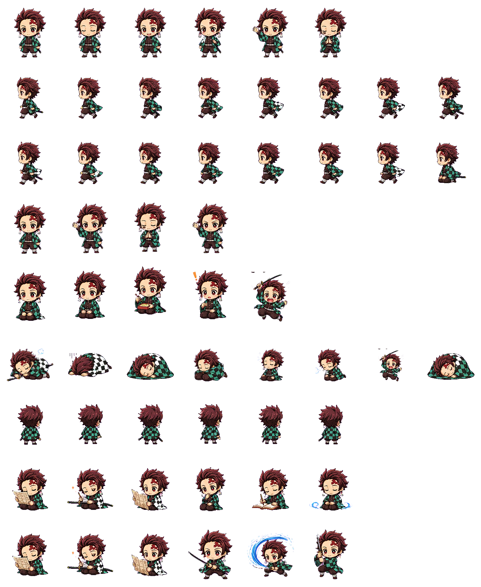 Tanjiro Chibi Codex pet original spritesheet