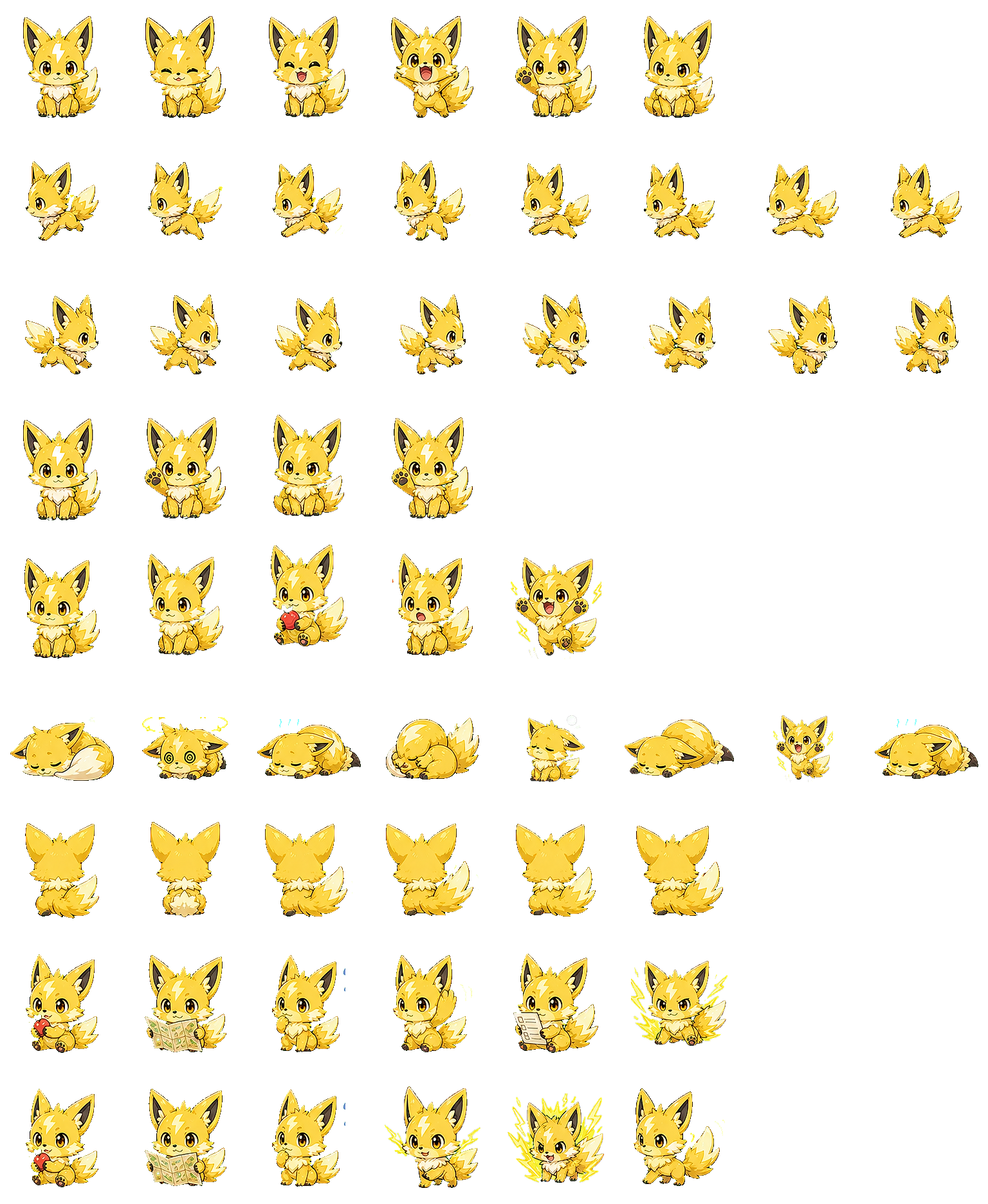 Thunder Fox Mascot Codex pet original spritesheet
