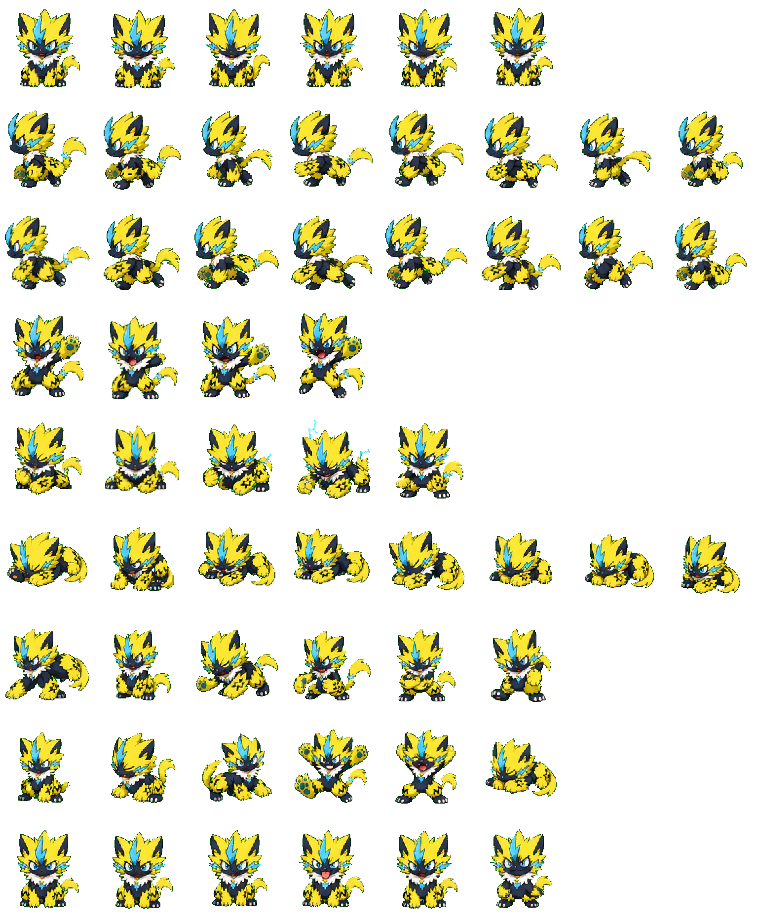 Zeraora Codex pet original spritesheet