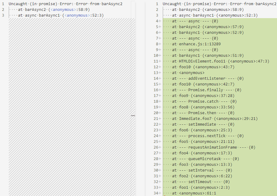Async long stack traces