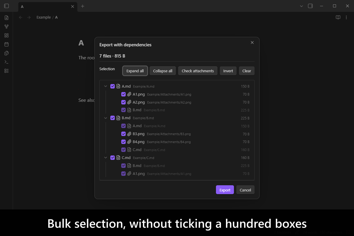 Bulk selection, without ticking a hundred boxes