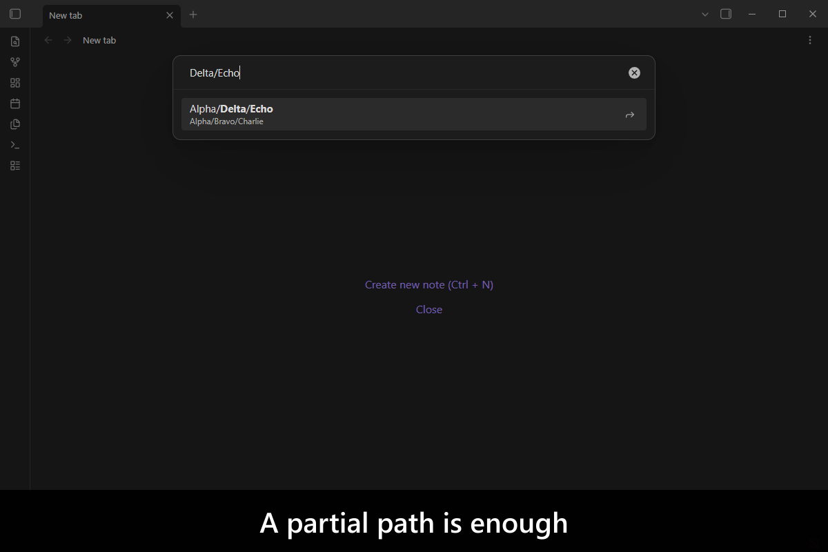 A partial path is enough