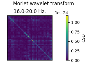 Morlet wavelet transform, 16.0-20.0 Hz.