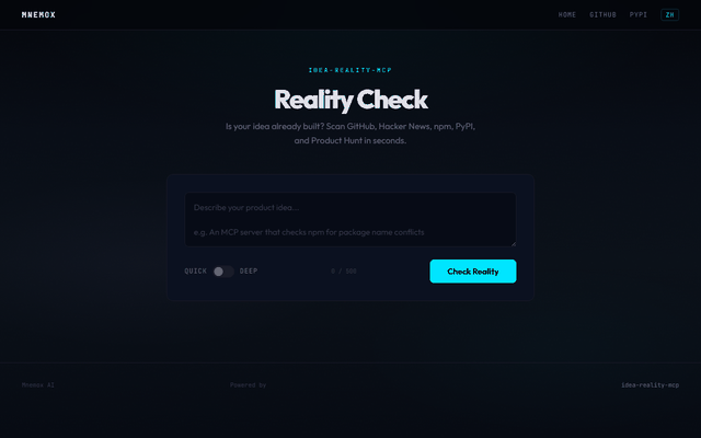 idea-reality-mcp demo