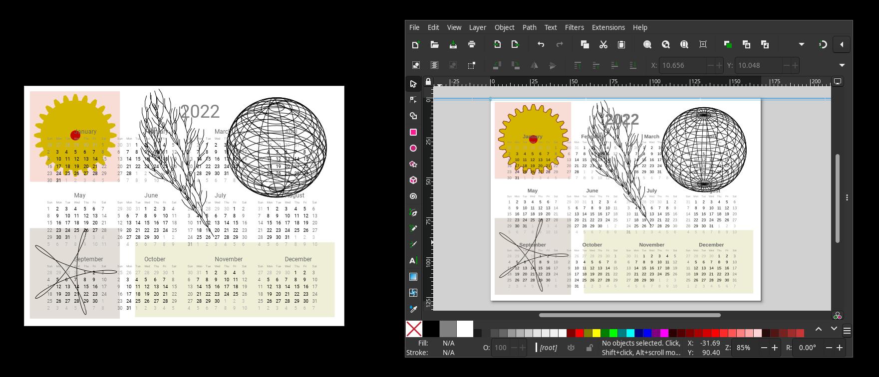 Screenshot of Scenic.FromSVG vs Inkscape