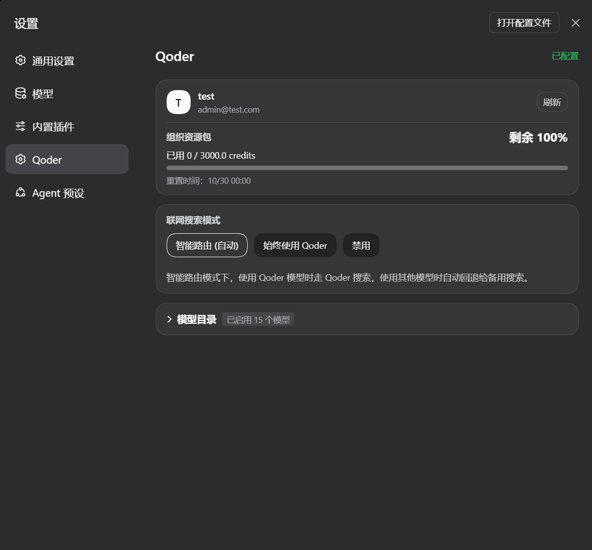 Qoder 账号额度与模型设置