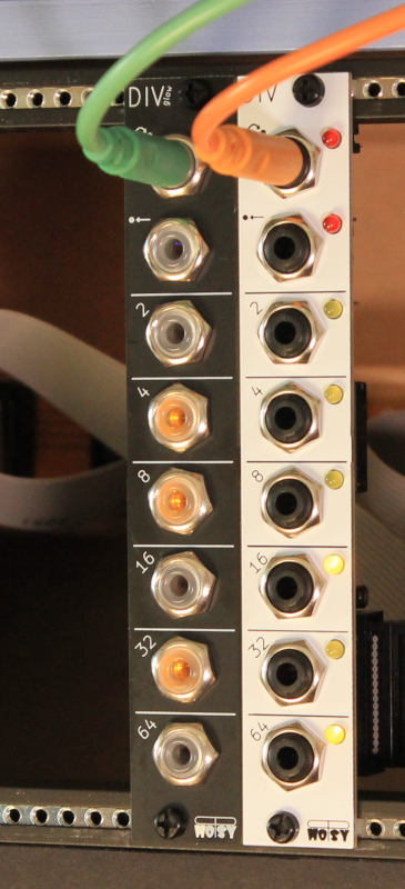 Front view of the DIV panel in a rack
