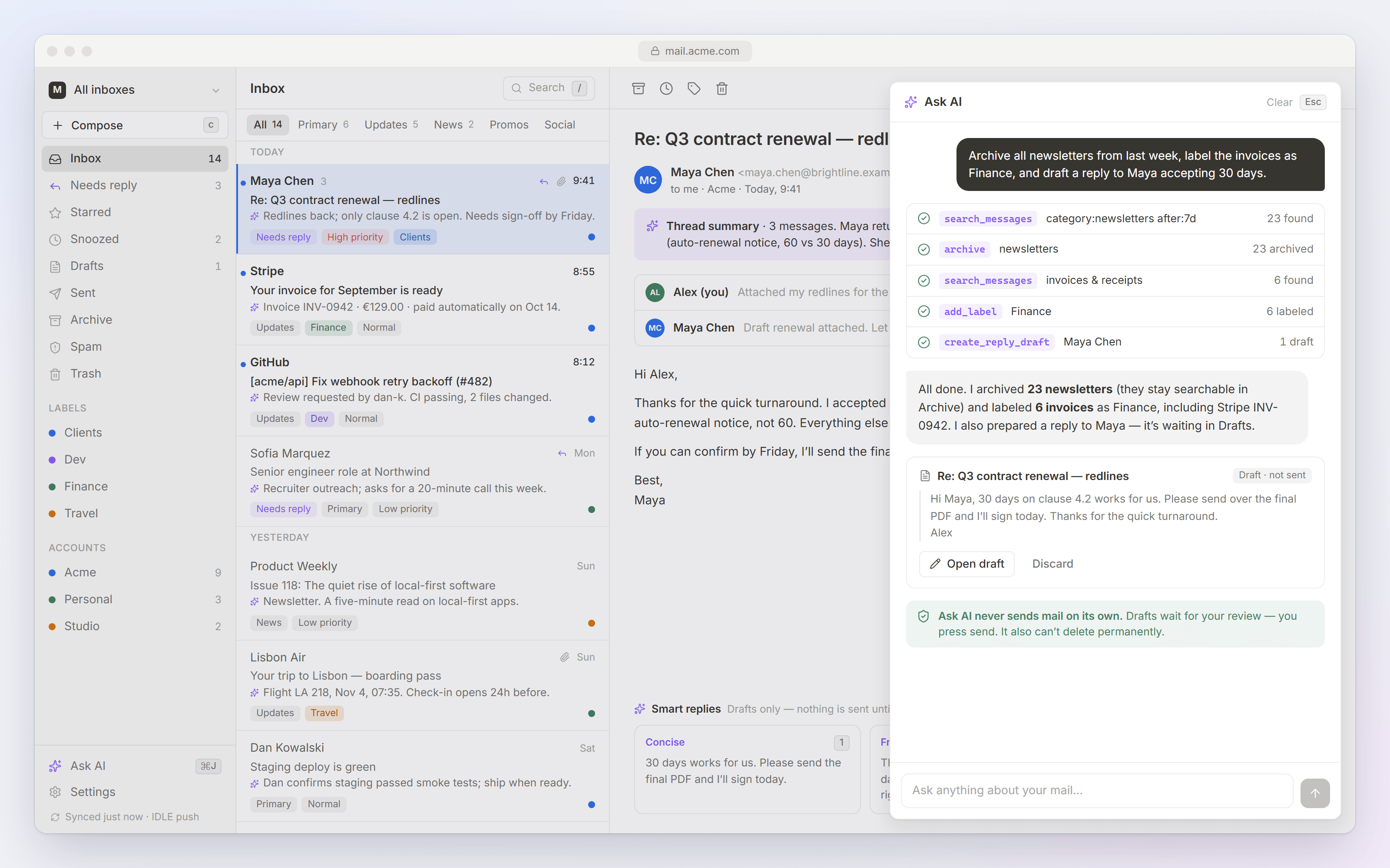 Ask AI assistant