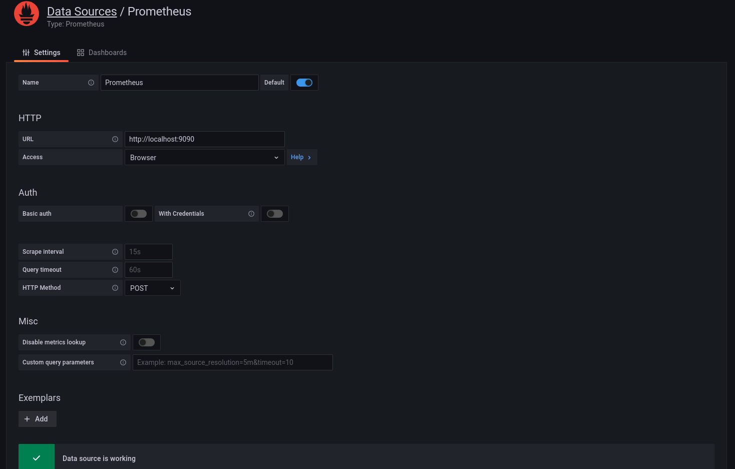 Grafana DataSource