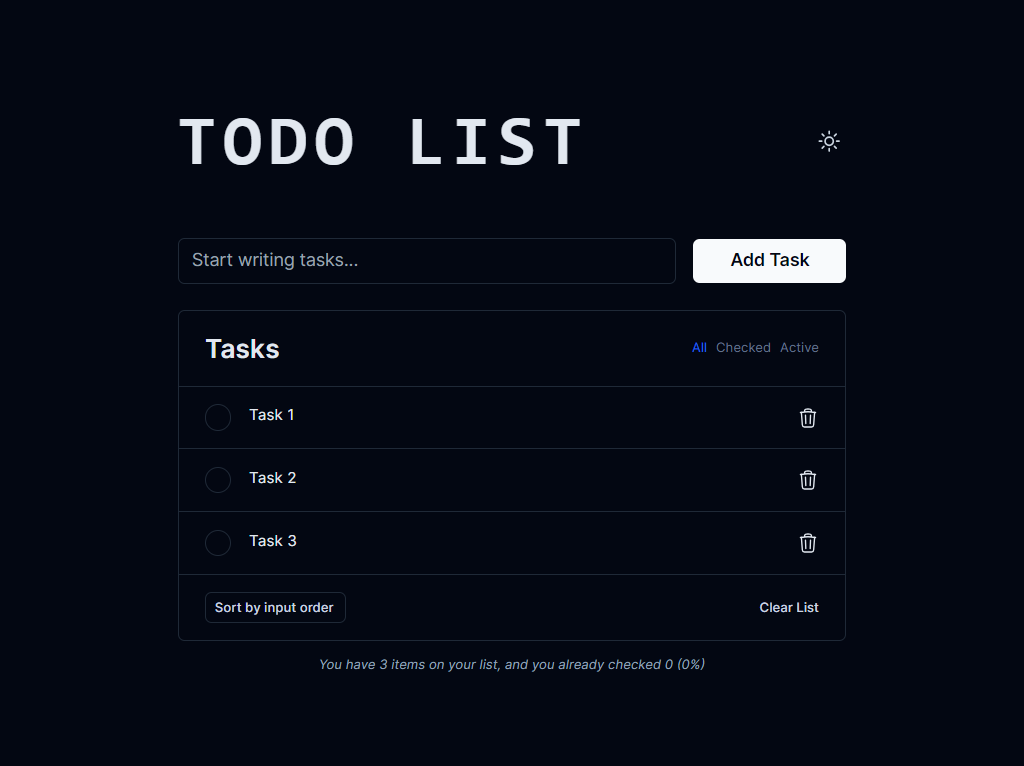 Todo App Screenshot