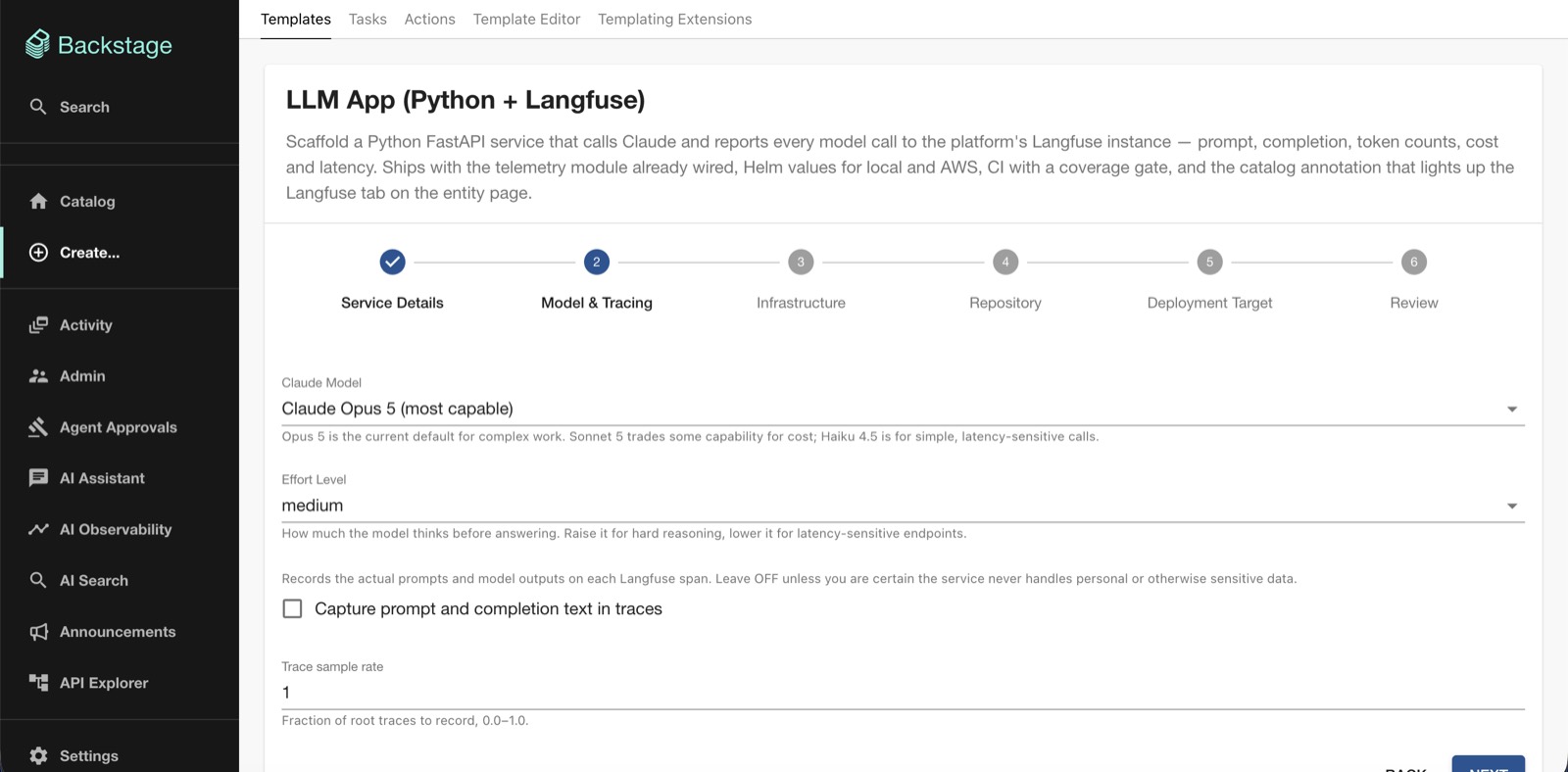 LLM App template