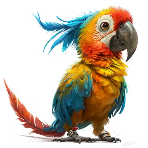 Cartoon macaw illustration