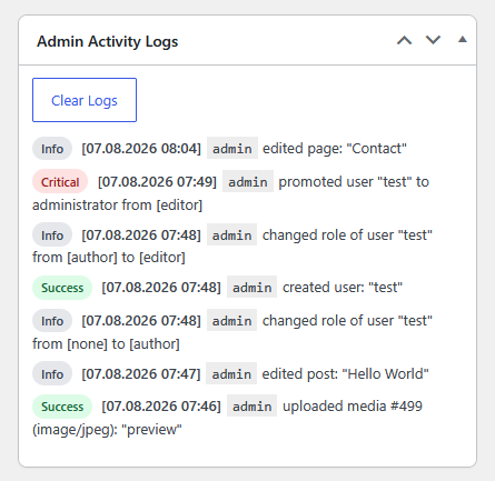 Settings Page