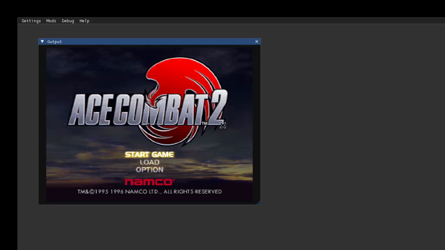 Ace Combat 2 title still — click for MP4