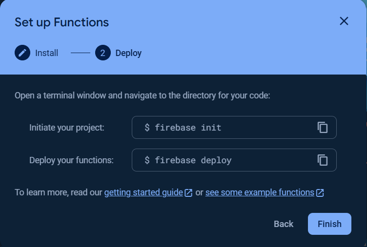 Functions Finishing