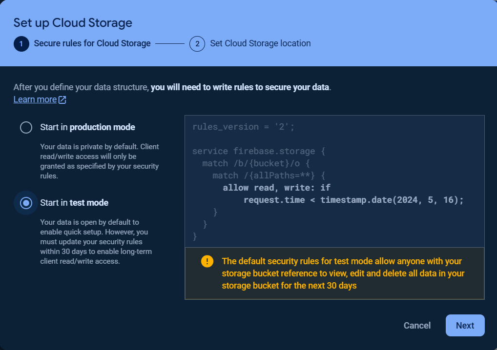 Secure Rules for Cloud Storage