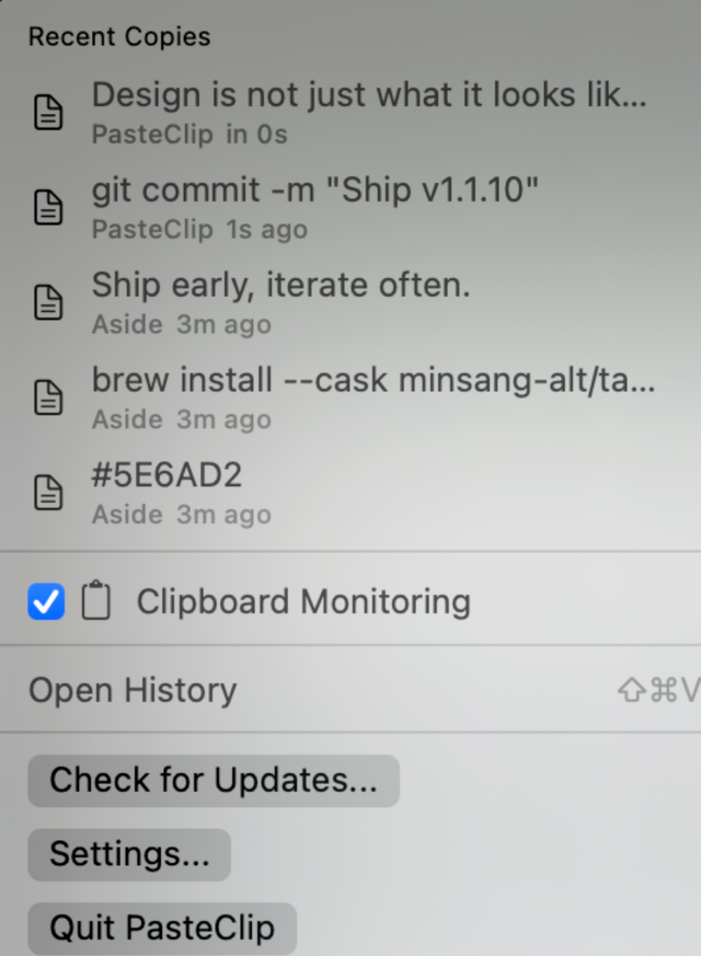 Clipbara screenshot 2