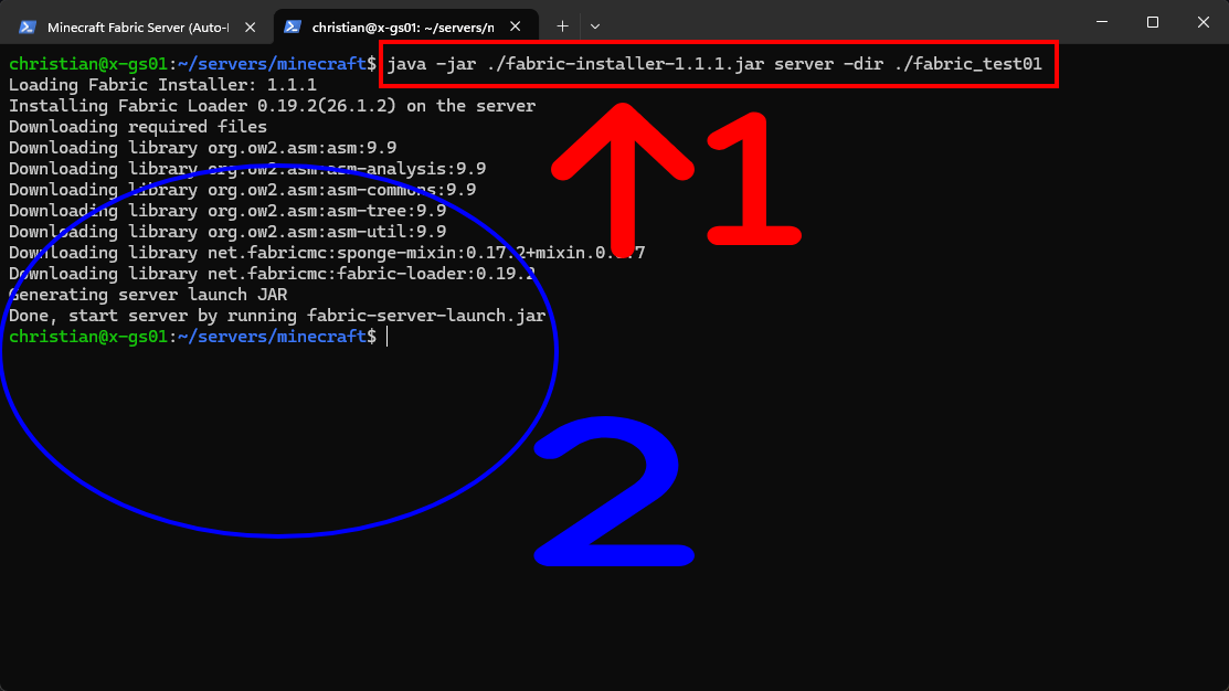 Fabric Server Installer CLI Example