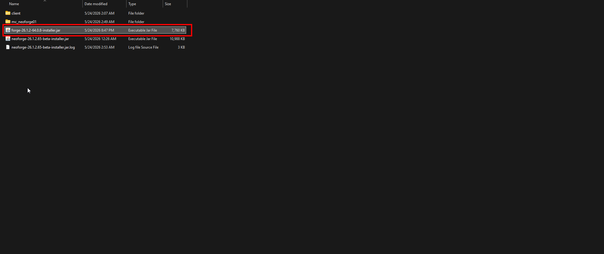 Forge Windows Explorer View