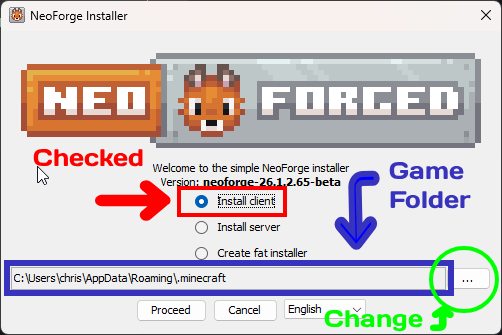 NeoForge Client Installation