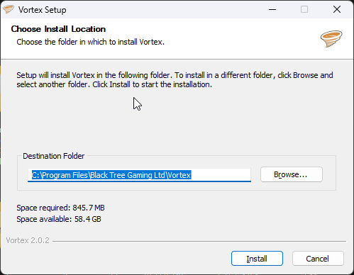 Vortex Installation Location