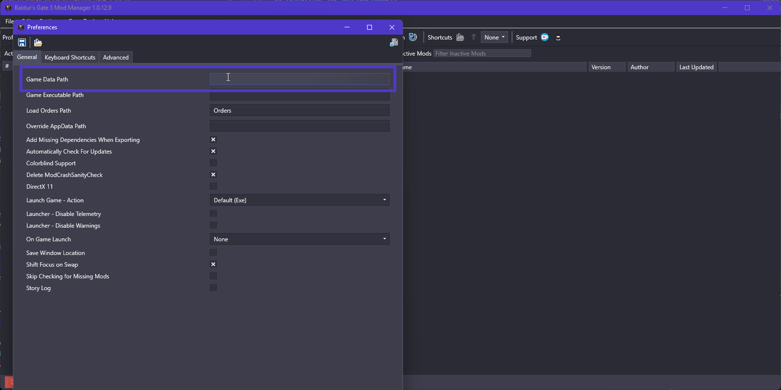 BG3 Mod Manager Game Data Path