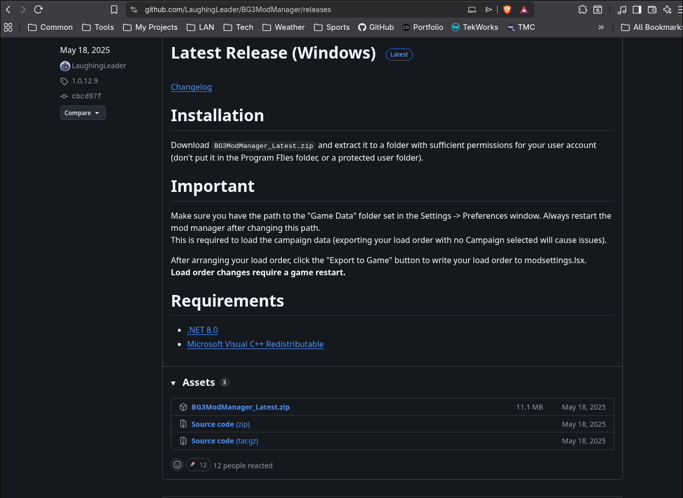 BG3 Mod Manager GitHub