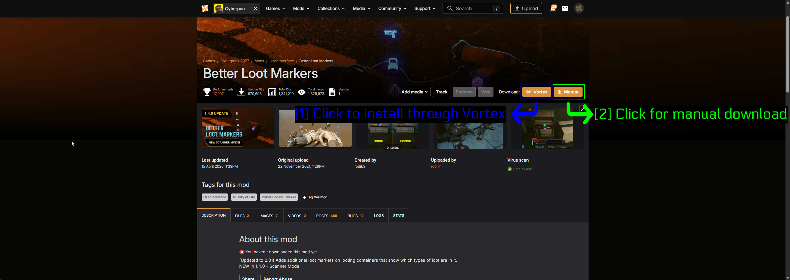 Descarga manual de Better Loot Markers