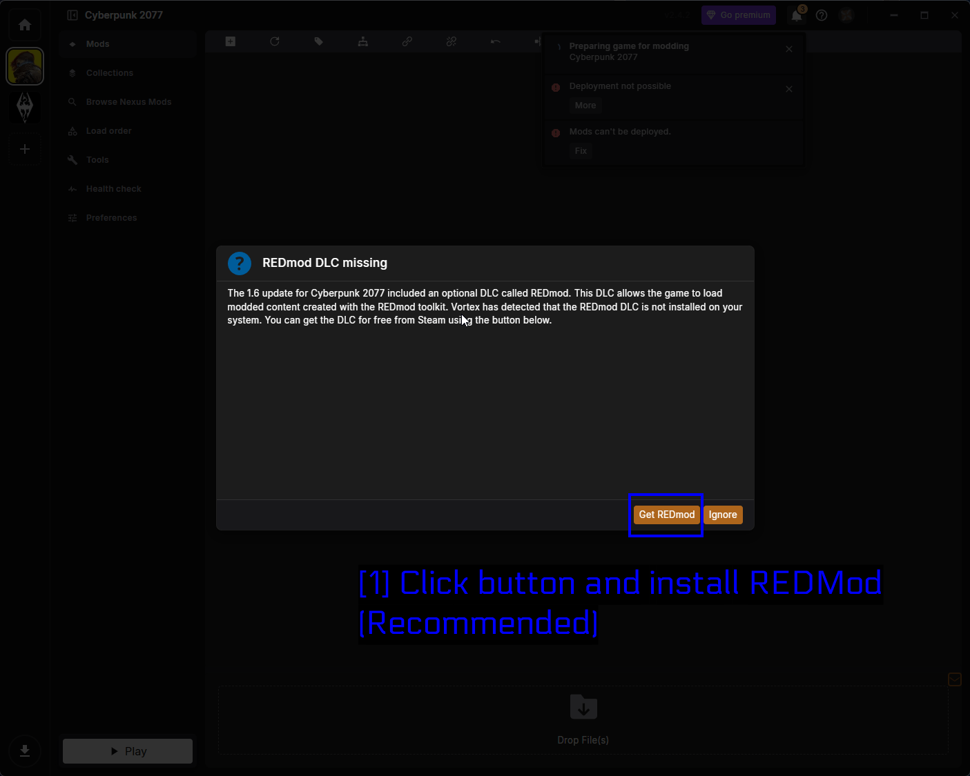 Falta el DLC de REDmod