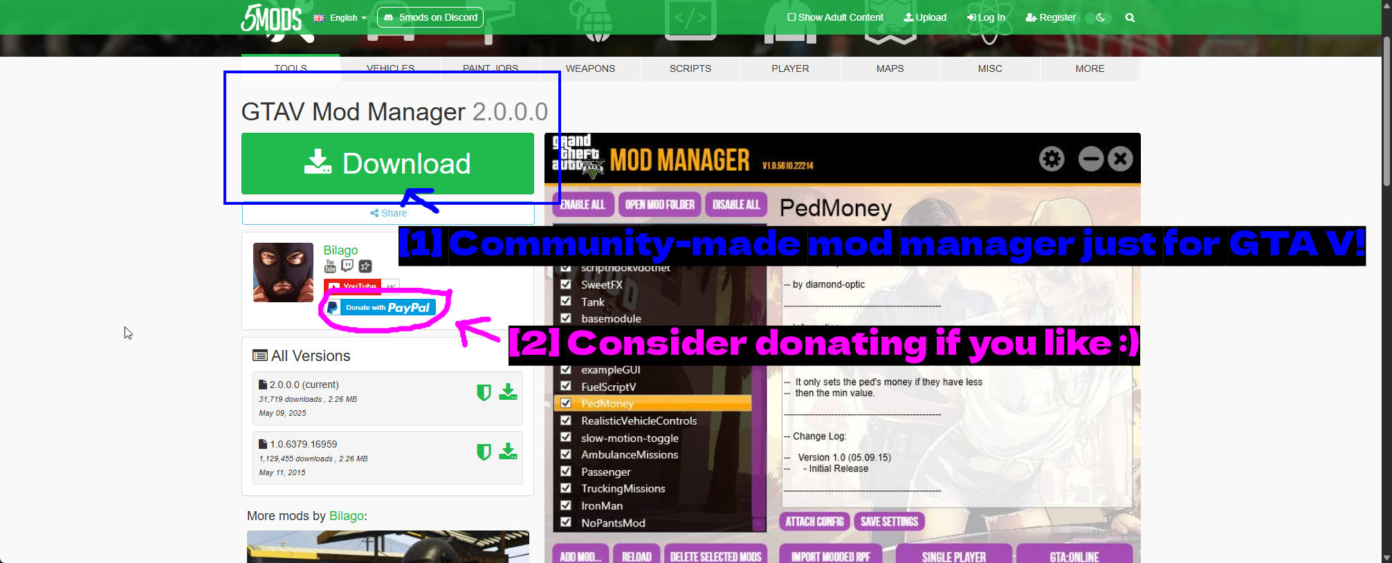 5modsのGTA V Mod Manager