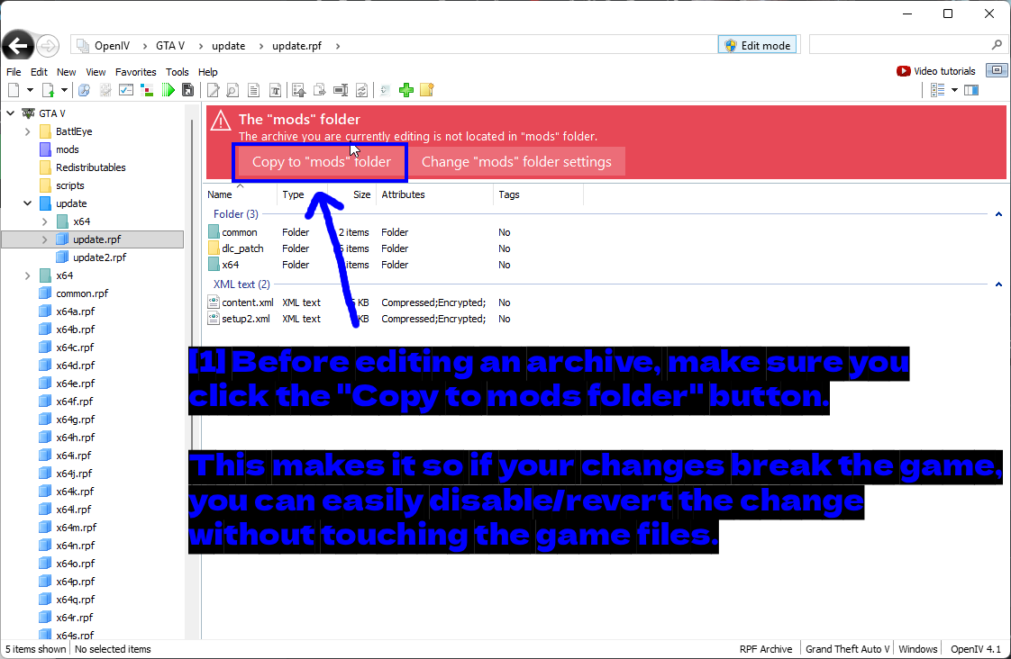 Copy To Mods Folder