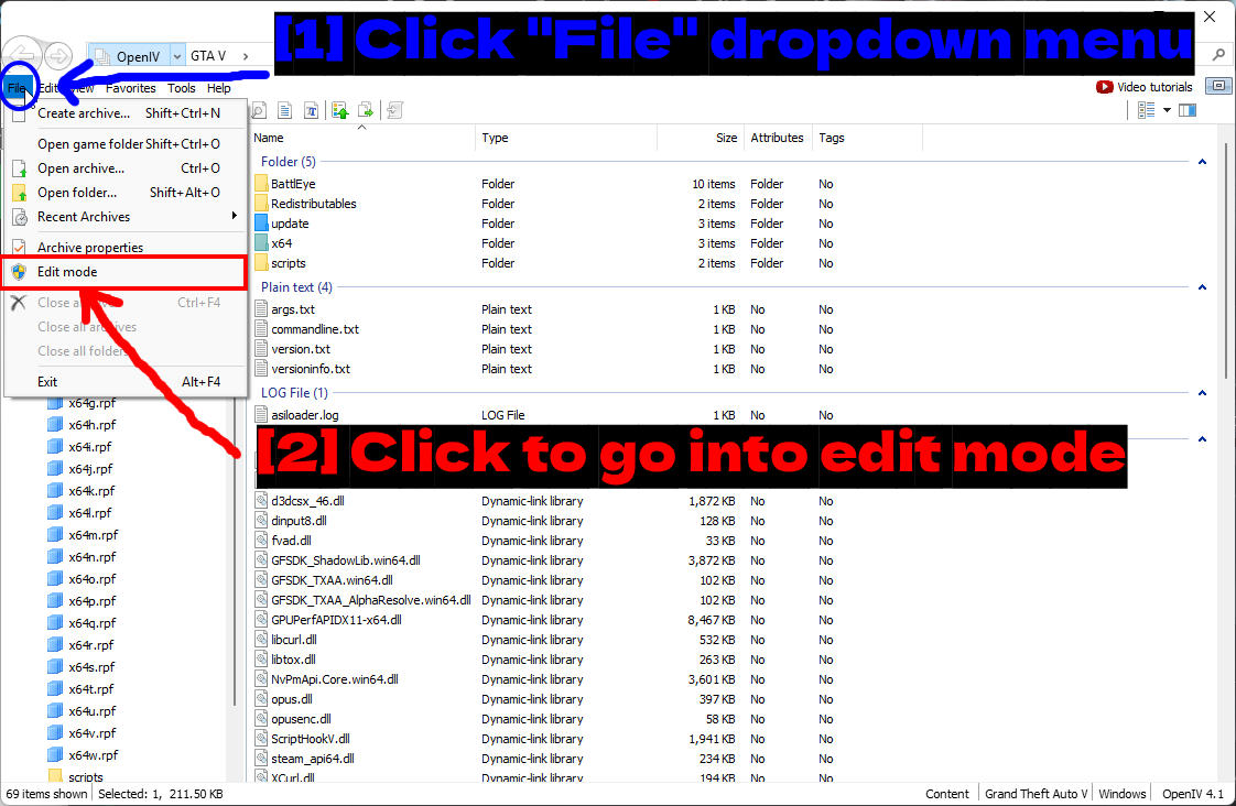 Enabling Edit Mode