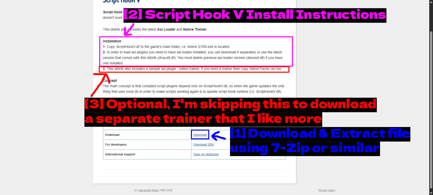 Script Hook Vのダウンロード