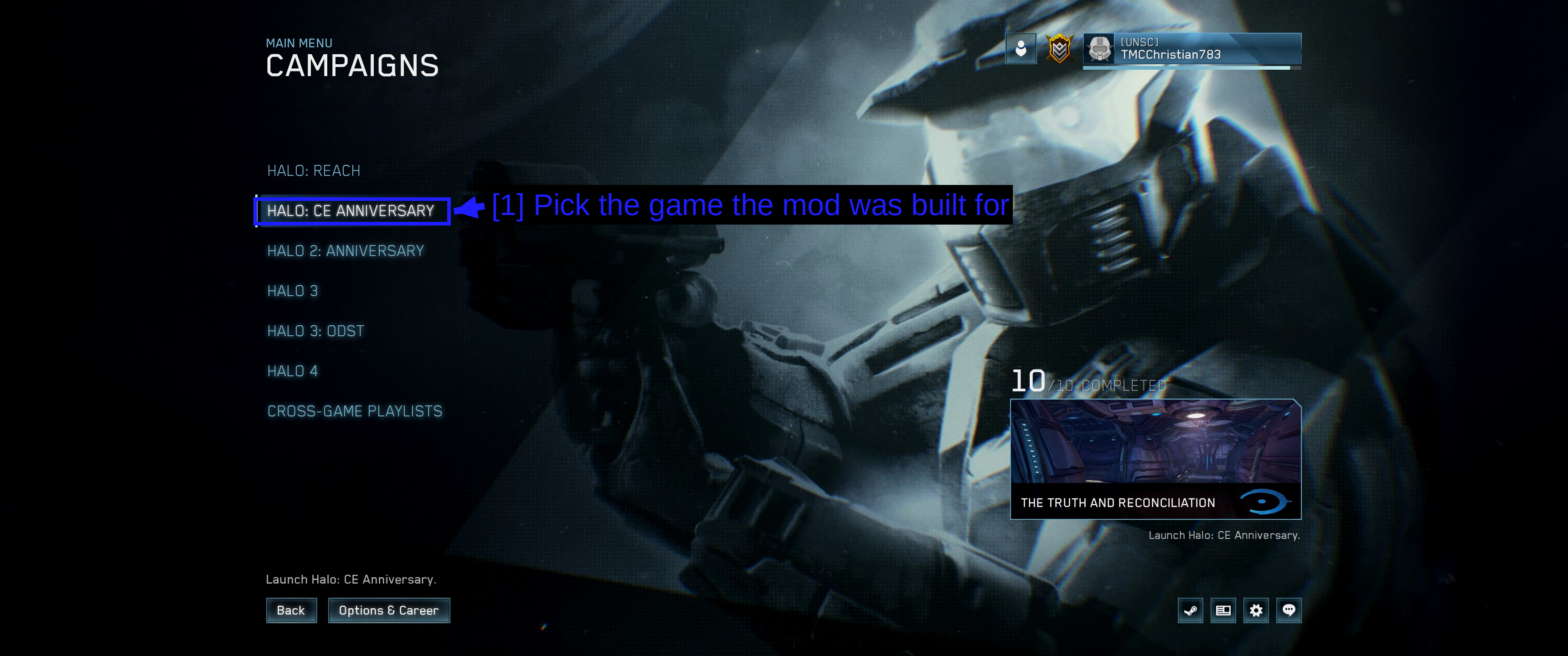 La lista de campañas en MCC