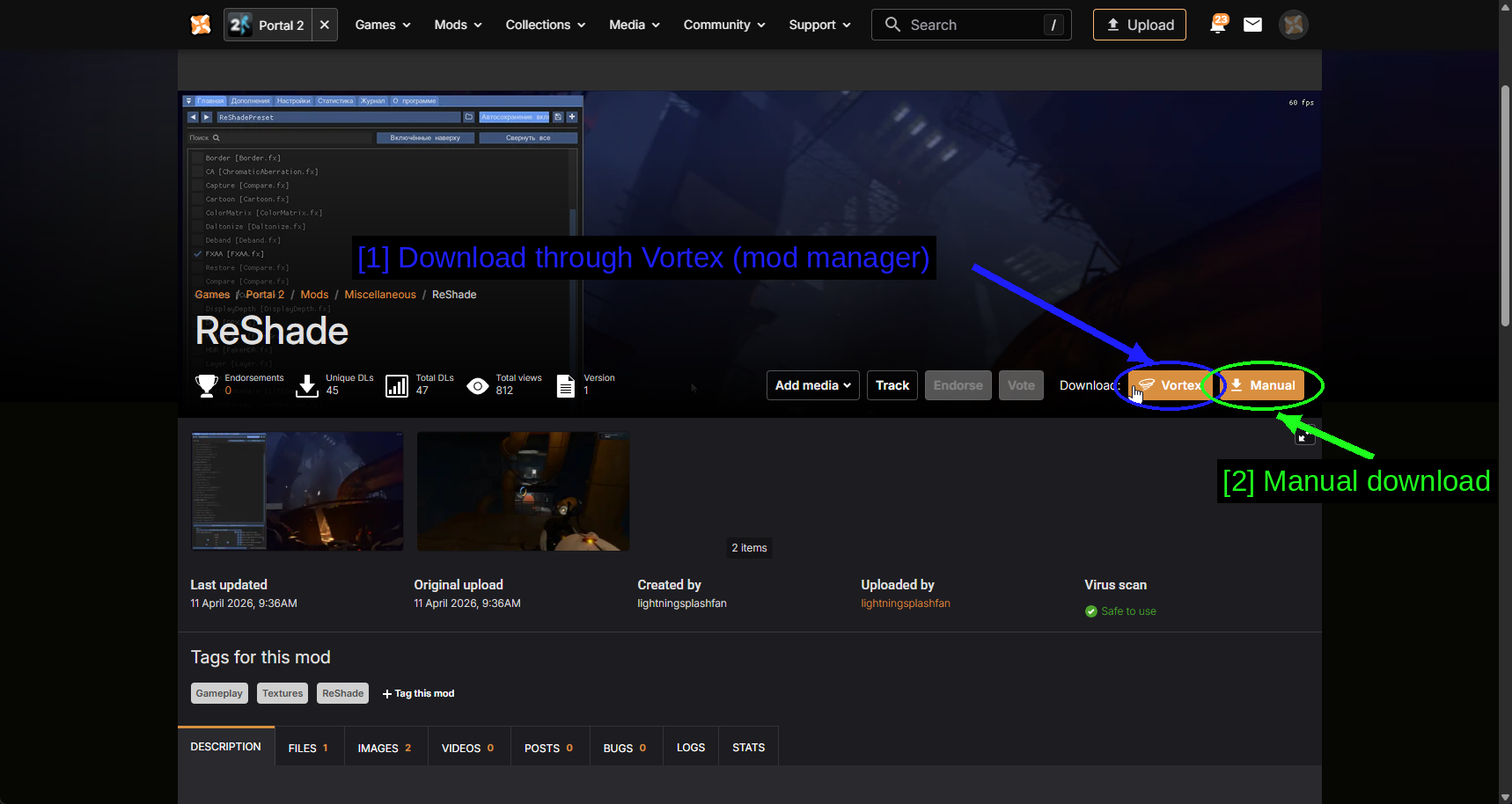 ReShade auf Nexus Mods