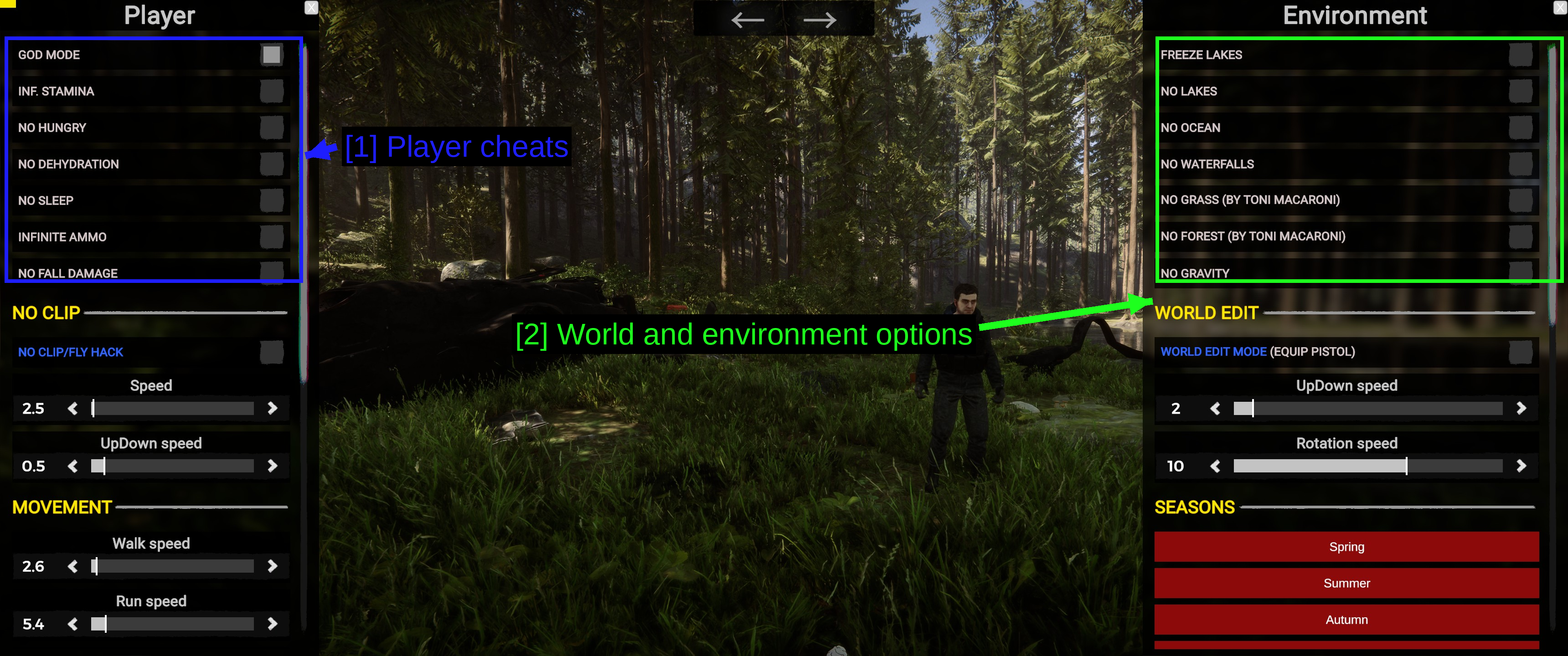游戏内的 Axel's Mod Menu