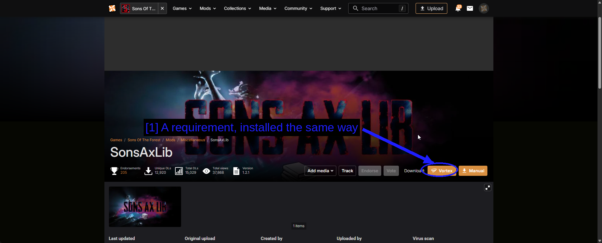 Nexus Mods 上的 SonsAxLib