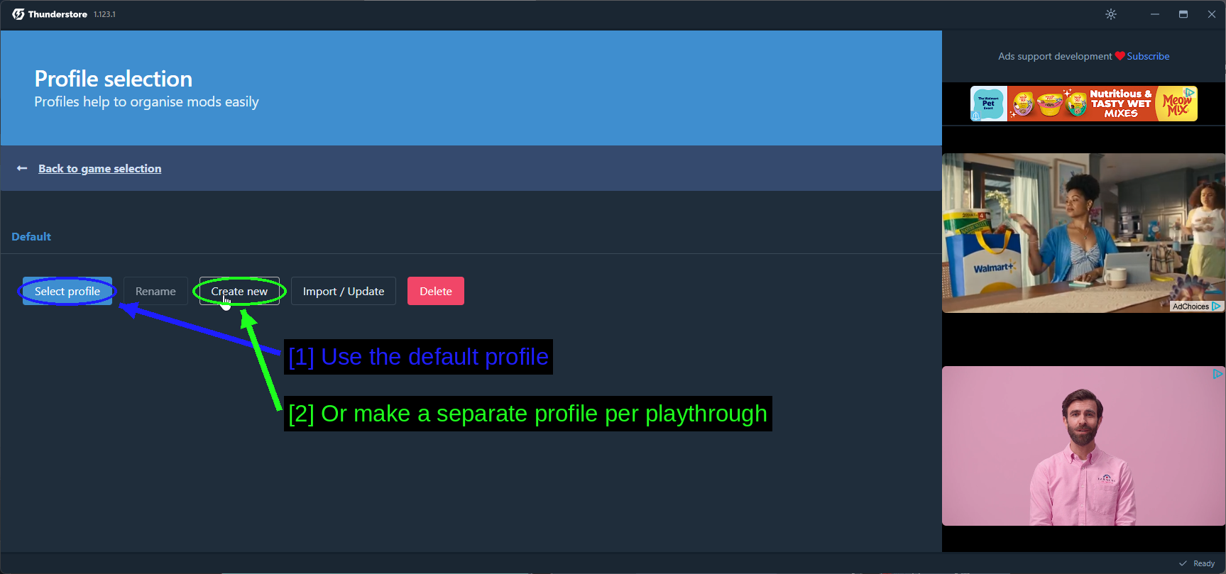 Thunderstore Mod Manager 配置文件