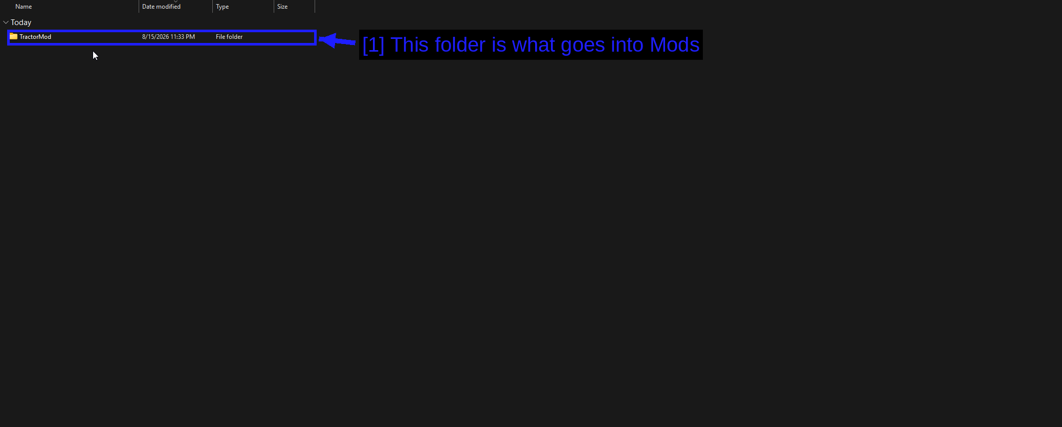 The Extracted Mod Folder