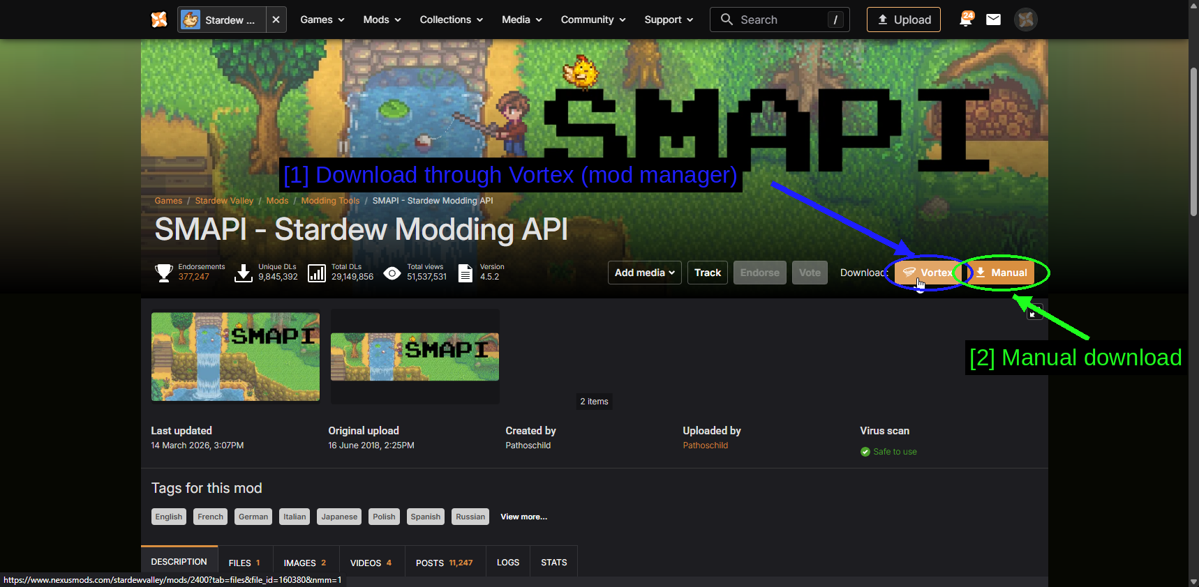 SMAPI On Nexus Mods