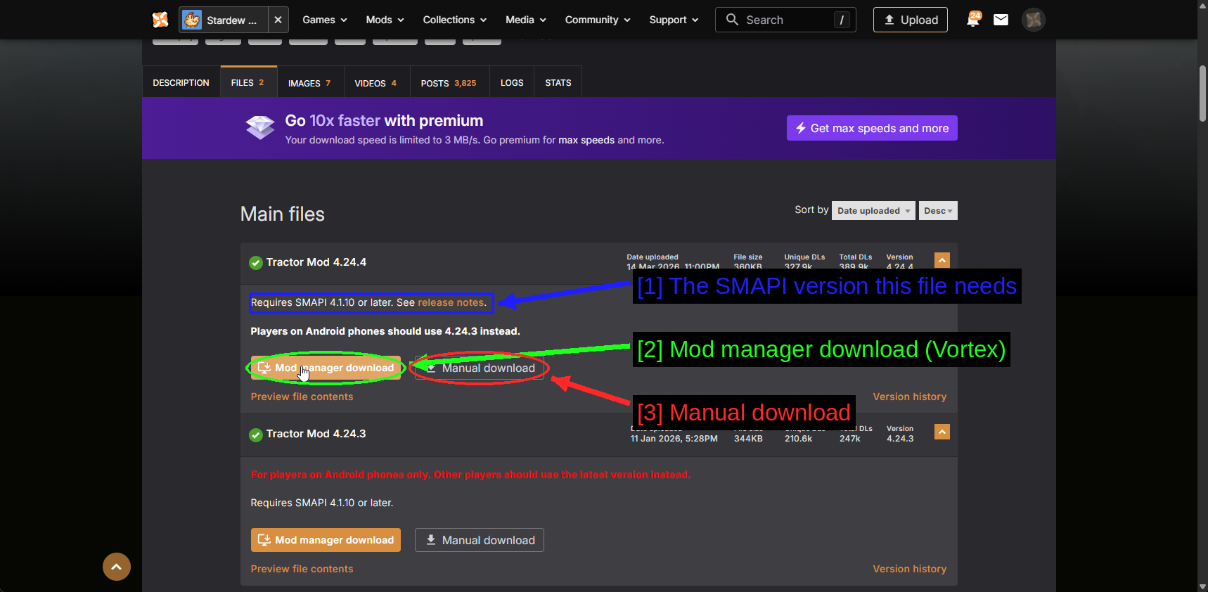 The Files Tab On Nexus Mods