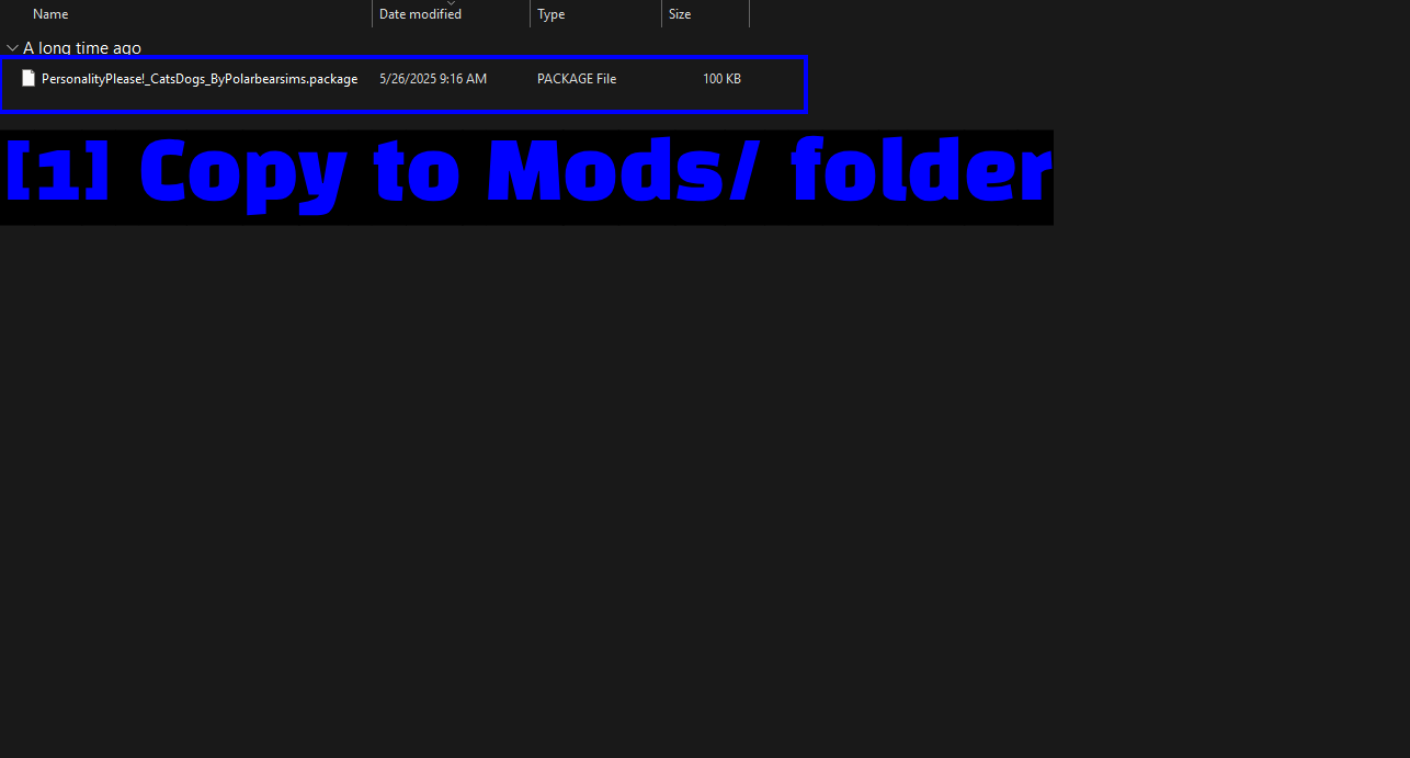 Fichier du mod extrait