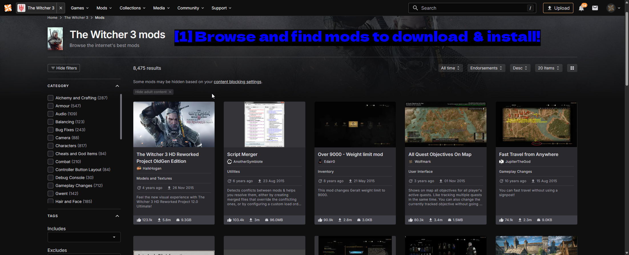 Parcourir Les Mods De The Witcher 3 Sur Nexus Mods