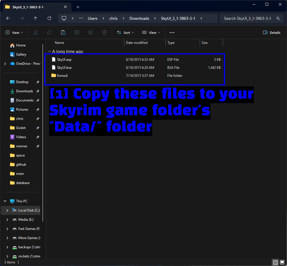 Extracted SkyUI Files