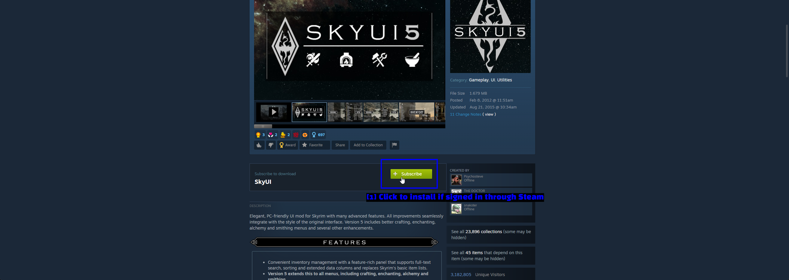 Subscribing To SkyUI